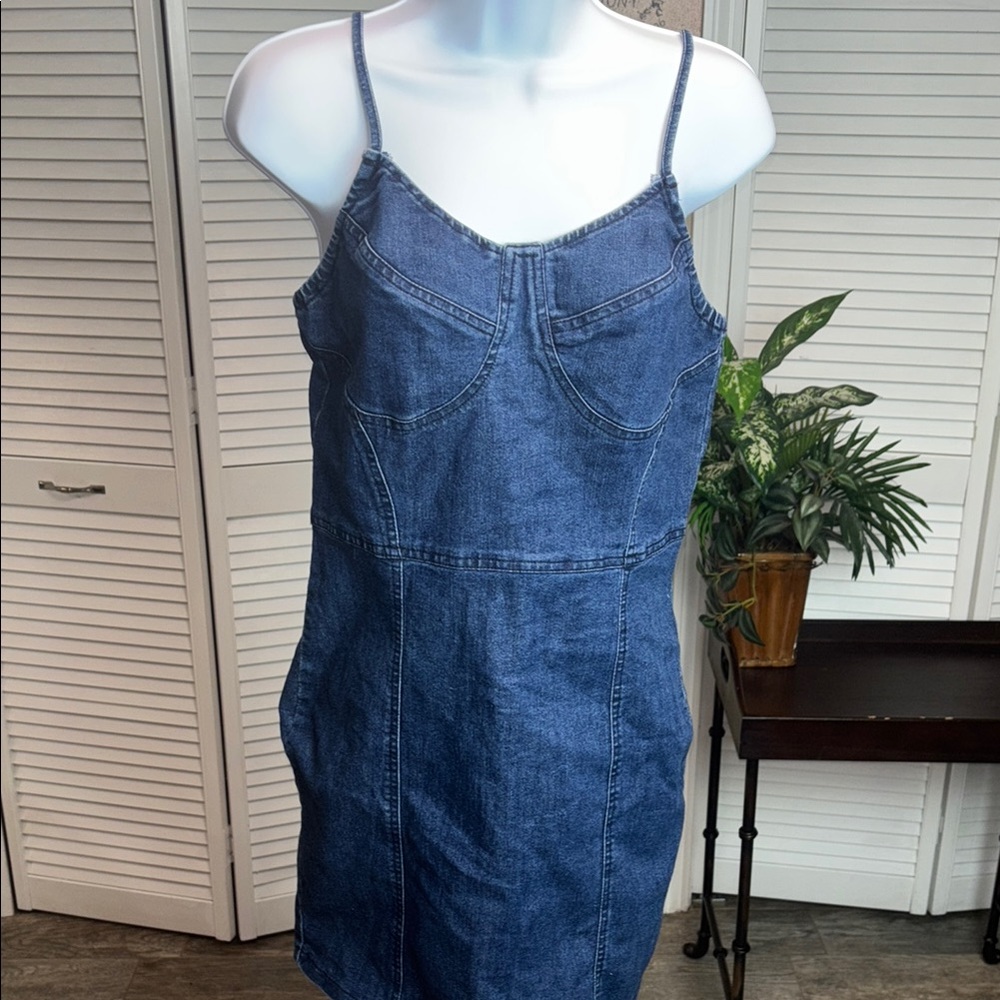SHEIN Blue Denim Dress
